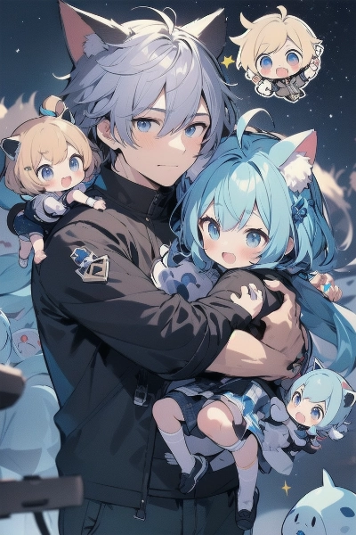 迷子猫、パパに保護される