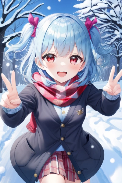 わーい。雪だぁーっ！！