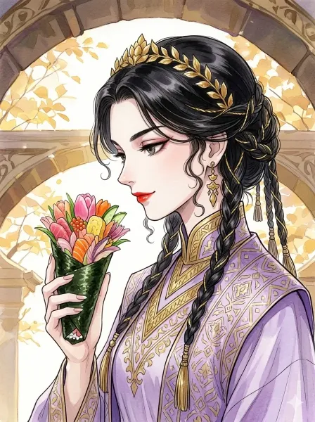花束みたいな手巻き寿司