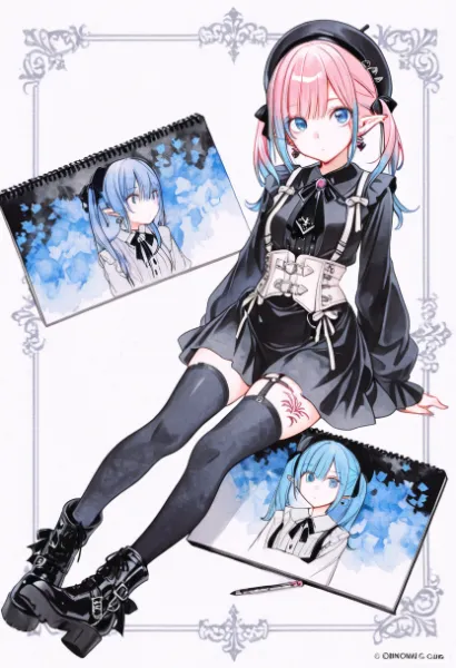 ピンクの画家と青い幻の少女