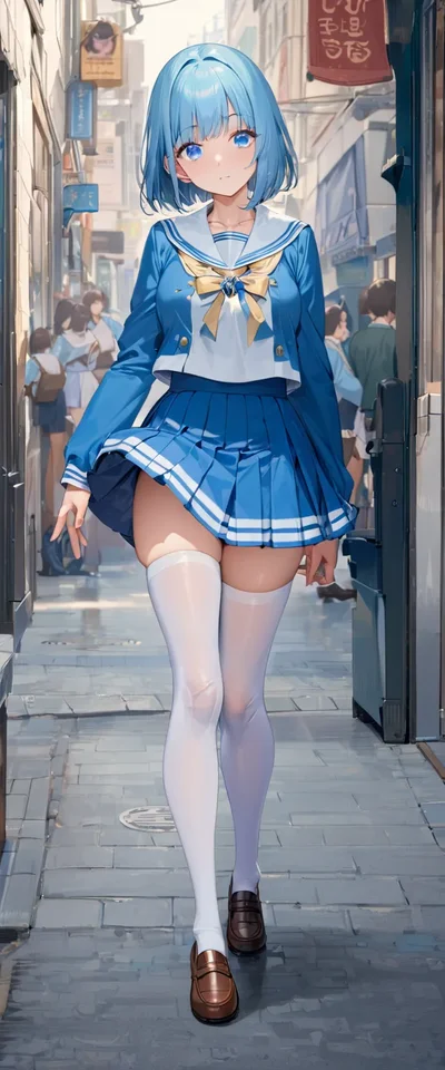街なかの青髪さん