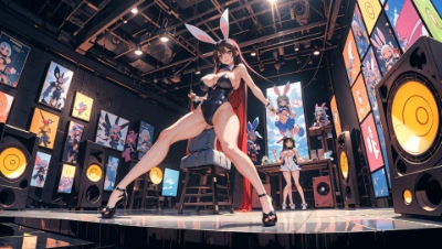 踊るバニー