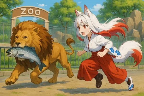 鮭持って逃げるなぁあああ