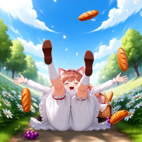 ドロワーズを見せつける猫又さん