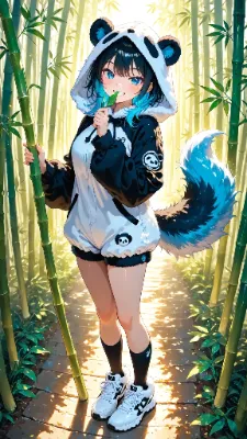 🐺 パンダ 〜笹って……これ本当に食えるのか？〜🐼🐺💙