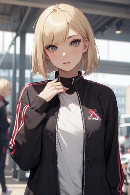 金髪ボブ子　スポーツ