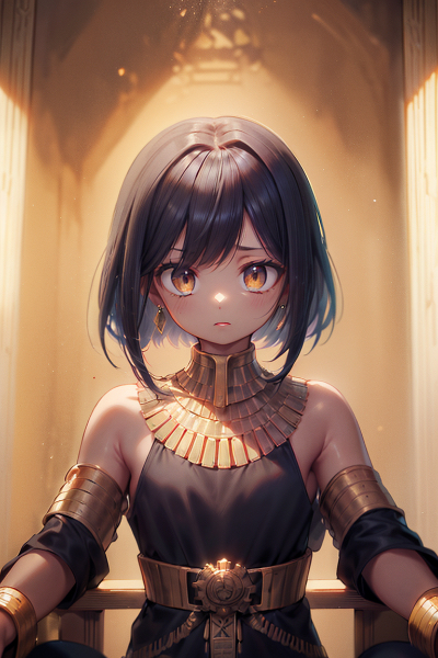 耳飾りを着けた古代エジプトの女性神官其之五