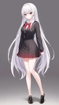 白髪女の子立ち絵