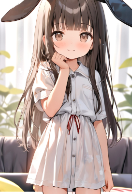 うさぎちゃん透けシャツ