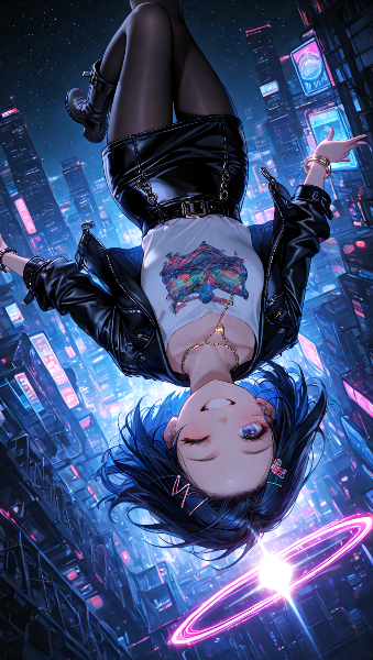 ネオン街の逆さま少女の冒険