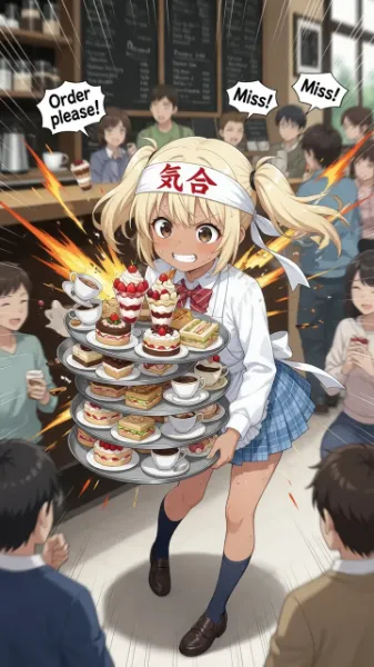 大忙しなカフェ。