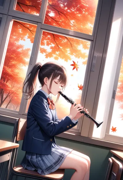 秋風のクラリネット少女