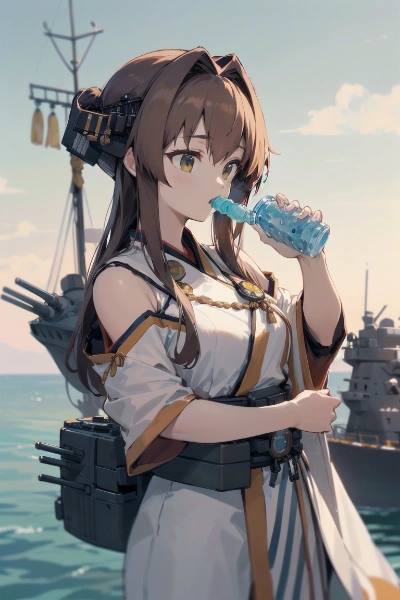 艦これ　大和さんはラムネを飲まれているみたい？