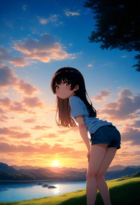 夕暮れ