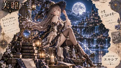 月夜に輝く星詠みの魔女