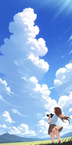 雲の秘密を追いかける少女の旅