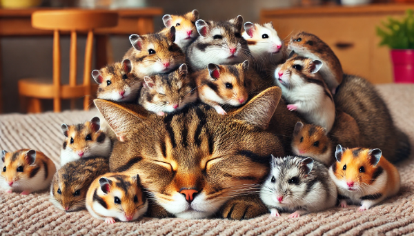 ハムまみれの猫さん