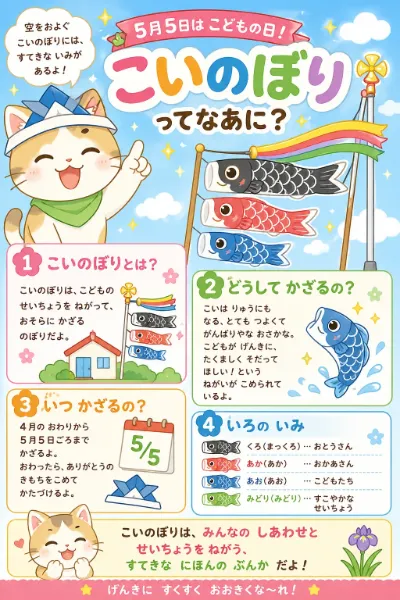 こいのぼりについて解説するわん！