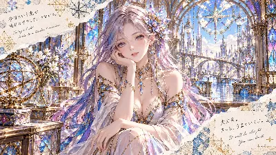 星輝る宮殿で祈る紫の乙女