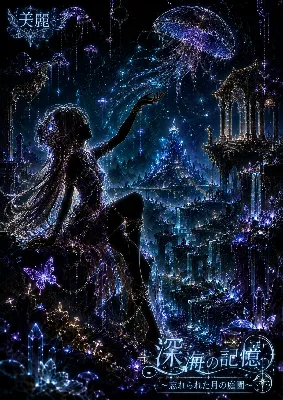 深海の月に手を伸ばす少女