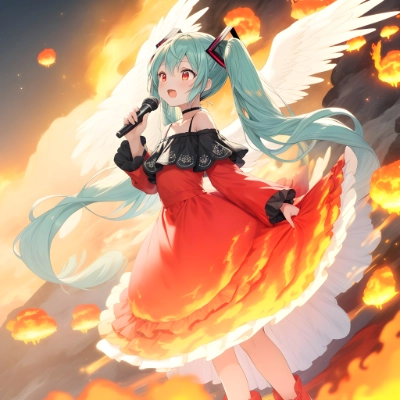 AIの考える初音ミク（ほのお）