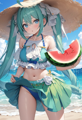 スイカとミク