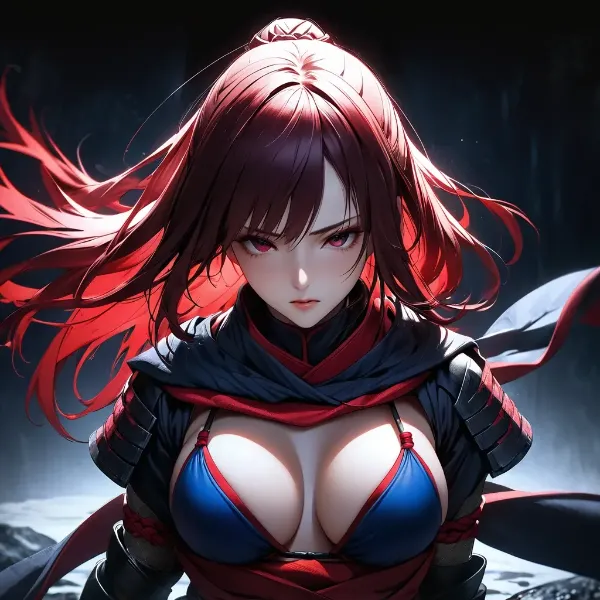 紅髪の戦士の視線