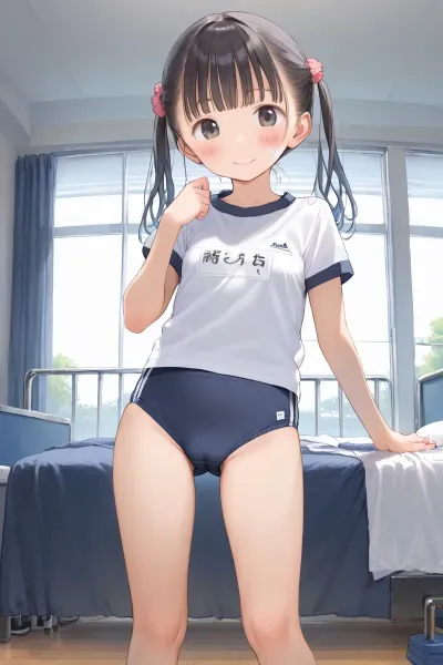 ツインテJ○ちゃんの体操服ブルマ姿