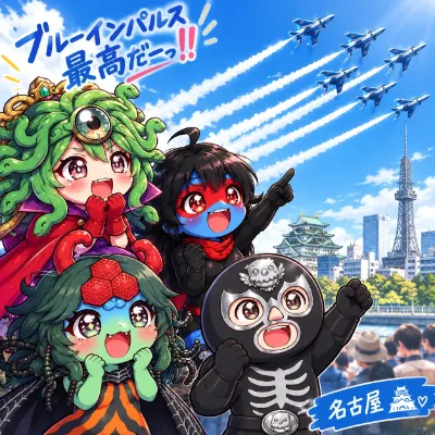 ブルーインパルス見たお(リアルだお)