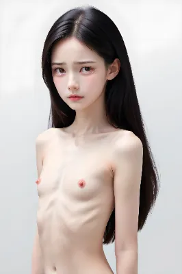 泣き顔の貧乳ヌードグラビア17