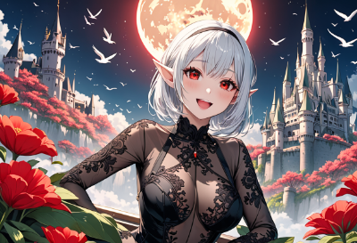 黒スーツのエルフ