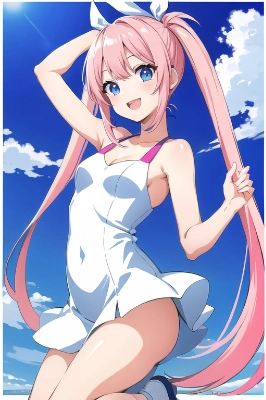 ピンク髪の少女