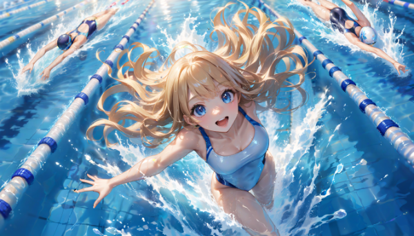 ブロンドソロ・女子４００ｍ自由形