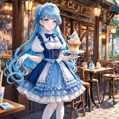 お昼のカフェ