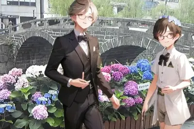 紫陽花（背景は実写）