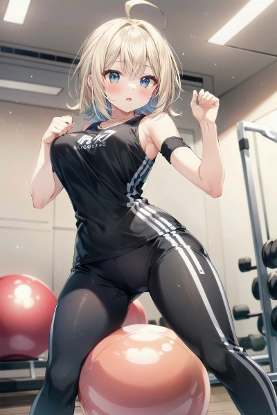 バランスボールでトレーニング