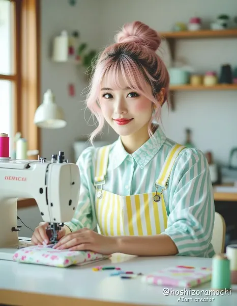 パステル・ポップな縫い子：ミシンでの小物作り / Pastel Pop Seamstress: Making Small Items with a Sewing Machine