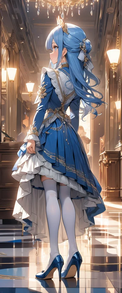 姫様の後ろ姿