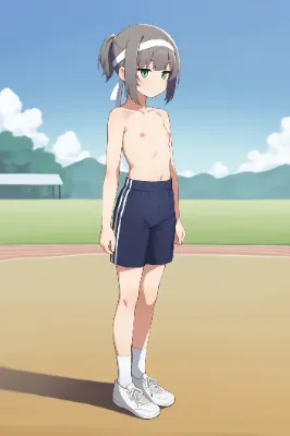 夏のトラックで輝く少女の挑戦