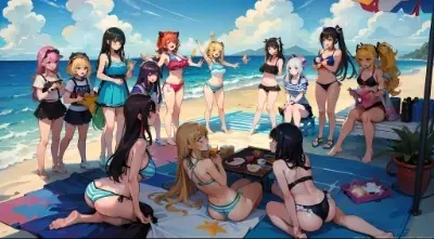 みんなで一緒に海に行く