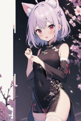 猫耳中華娘(紫)