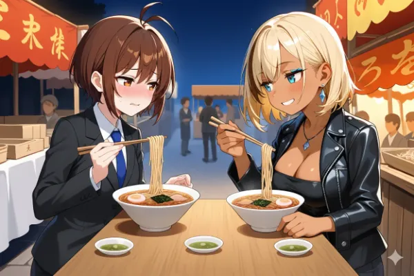 【ラーメン】タチネココンビの夜ラーメン