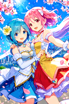 桜舞う日にコスプレ撮影