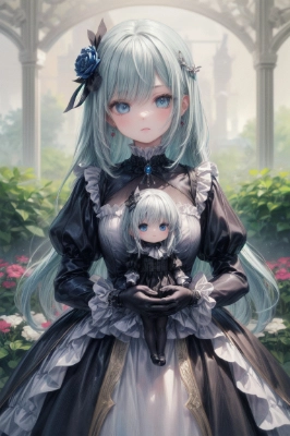 人形を抱いた少女