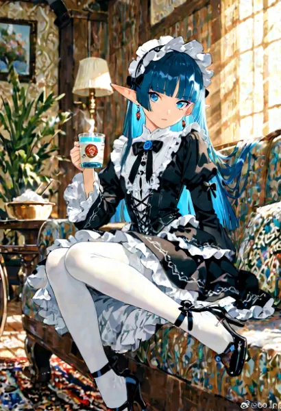 エルフメイドの優雅な朝のひと時