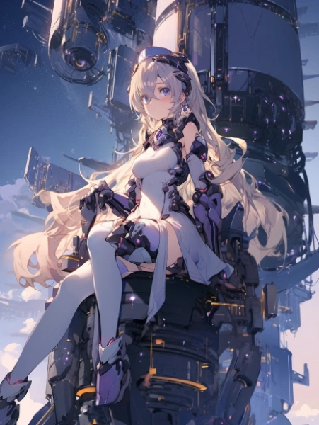 軌道塔の上のサイボーグラプンツェル