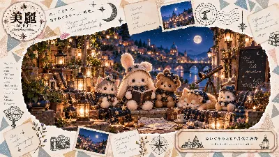 月明かりの下 ぬいぐるみたちの優しい冒険