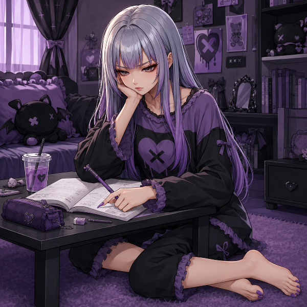 宿題中（しおんちゃん）