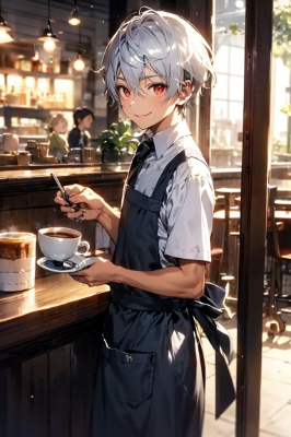 少年カフェ店員