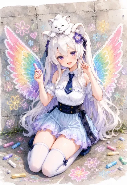 天使のストリートアート